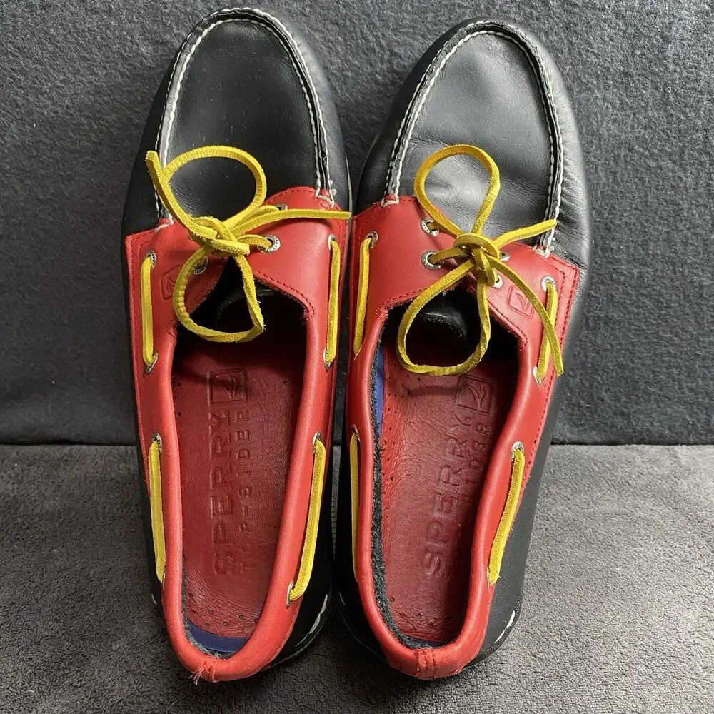 Sperry Top-Sider Gold Cup Authentic Original Boat Shoe Black Leather Mens Sz 13